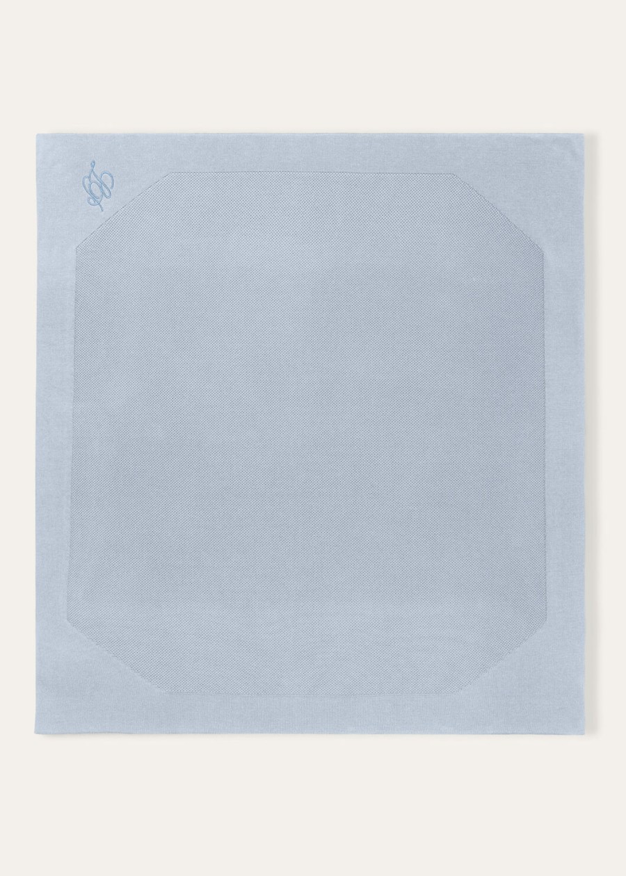 sunrise deken van katoen babyblauw