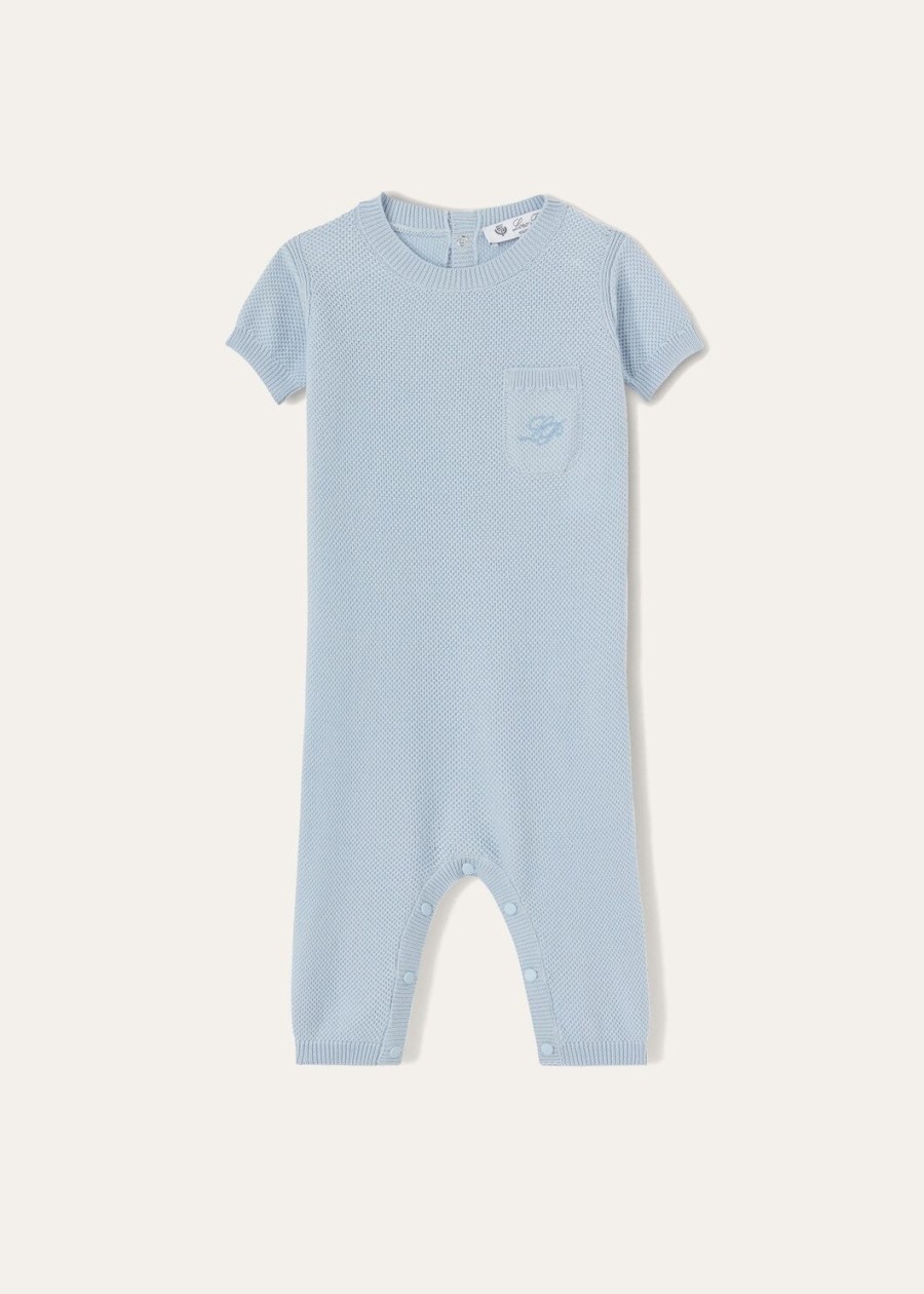 sunrise katoenen romper in babyblauw