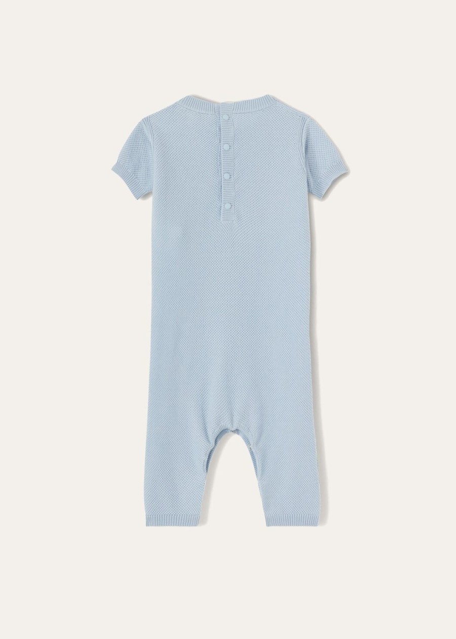 sunrise katoenen romper in babyblauw