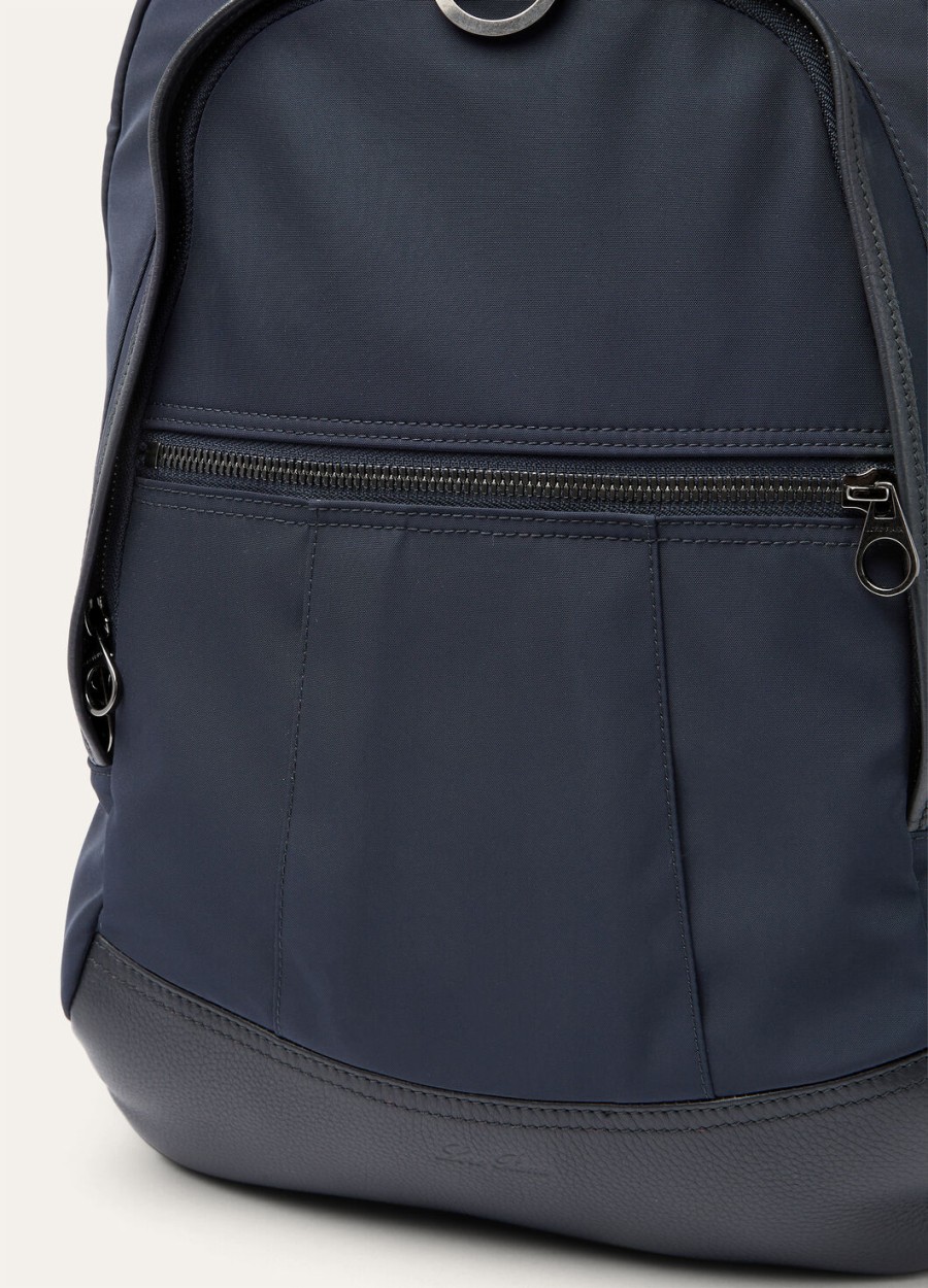 pioneer medium rugzak van microfiber in donkerblauwmarineblauwonyx