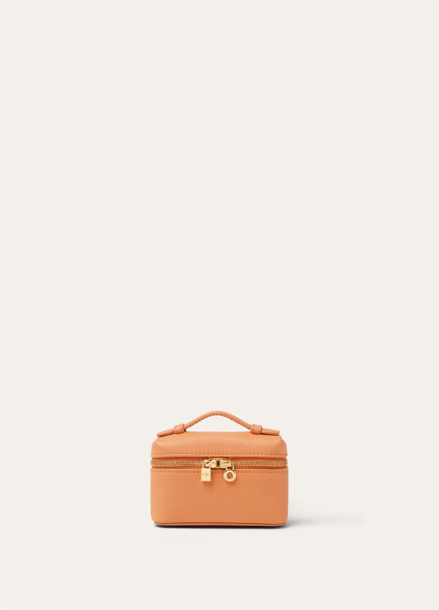 extra zakhanger van generfd kalfsleer in de kleuren carrot piesun gold.