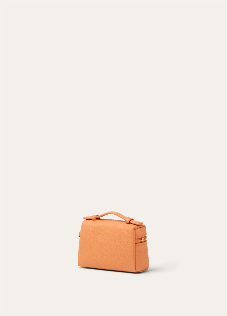 extra zakhanger van generfd kalfsleer in de kleuren carrot piesun gold.