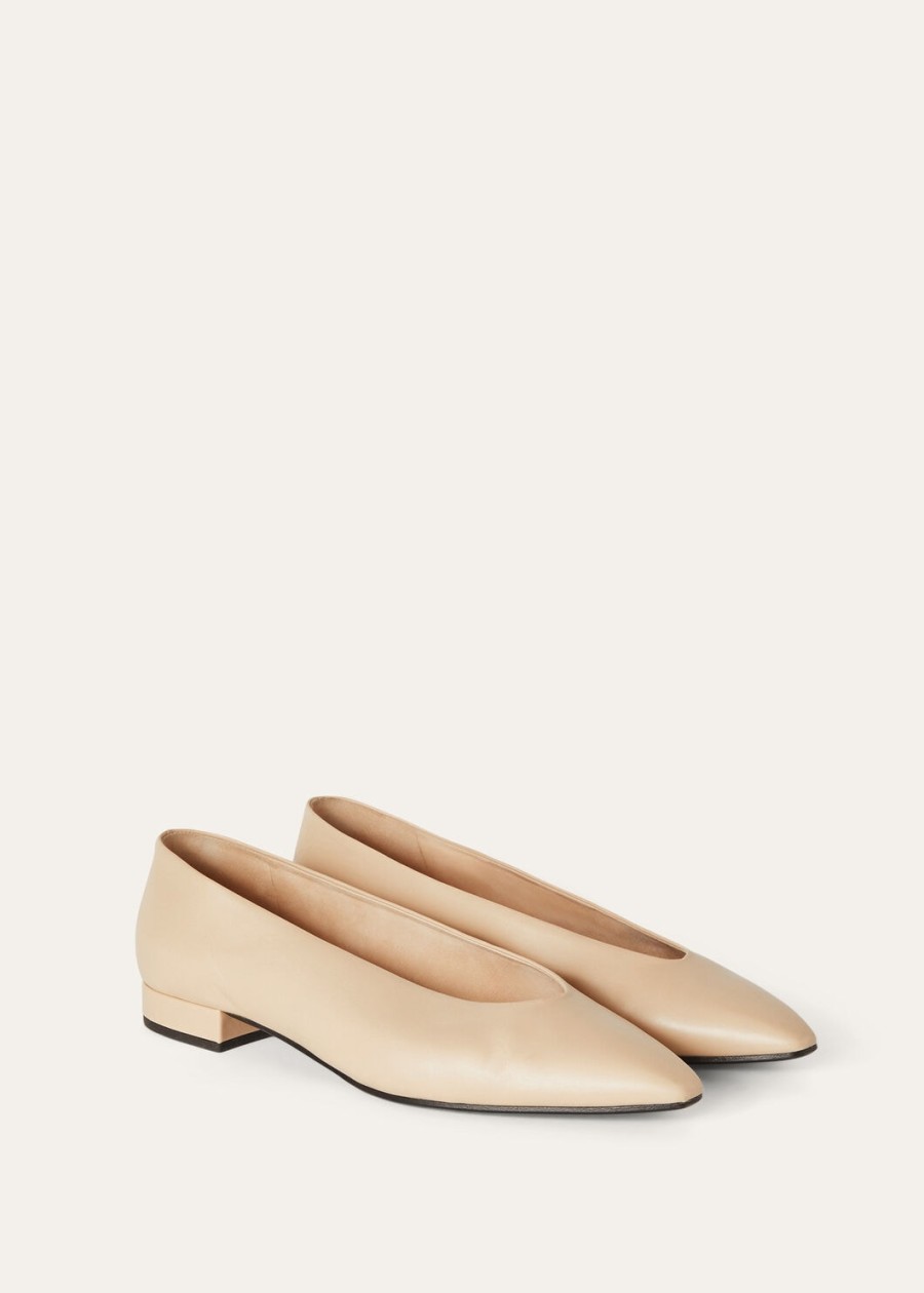 rebecca ballet flat calf natural light camel