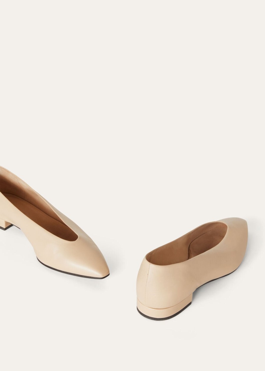 rebecca ballet flat calf natural light camel