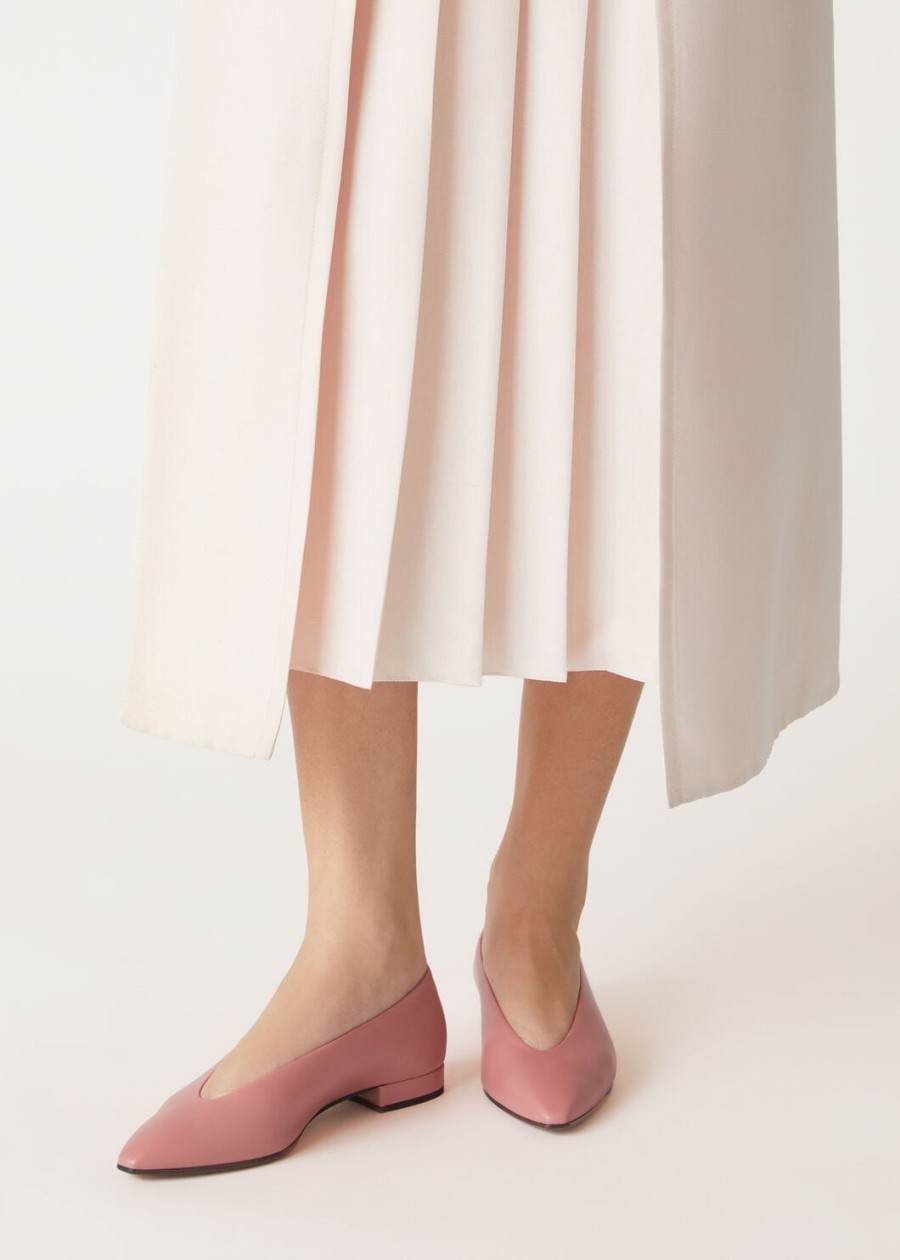 rebecca ballet antiek kalfsleer blush