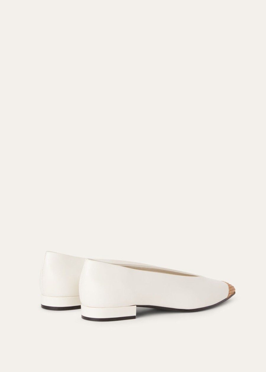 rebecca ballerinas in de kleuren nougatmelk honing leer