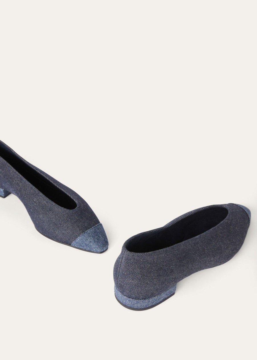 rebecca ballet flat cashdenim shadow blue reactive