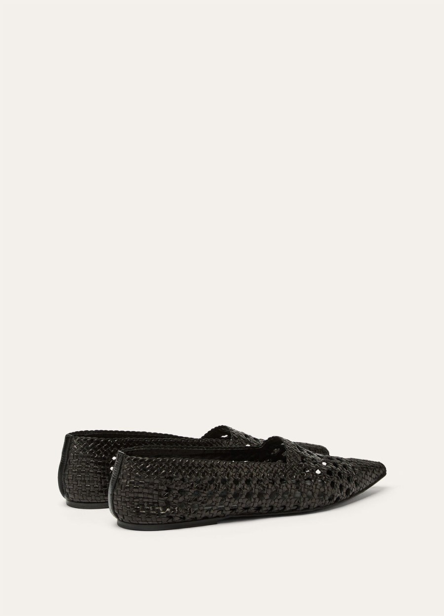 ayame ballerinas van zwart geitenleer