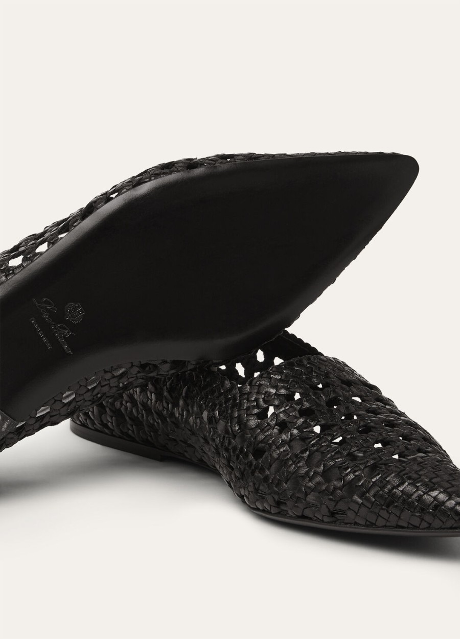 ayame ballerinas van zwart geitenleer