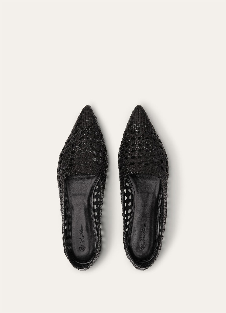 ayame ballerinas van zwart geitenleer