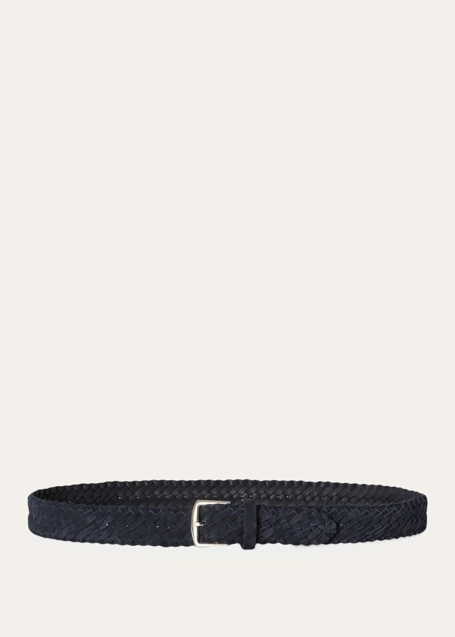 alsavel marineblauwe suède riem