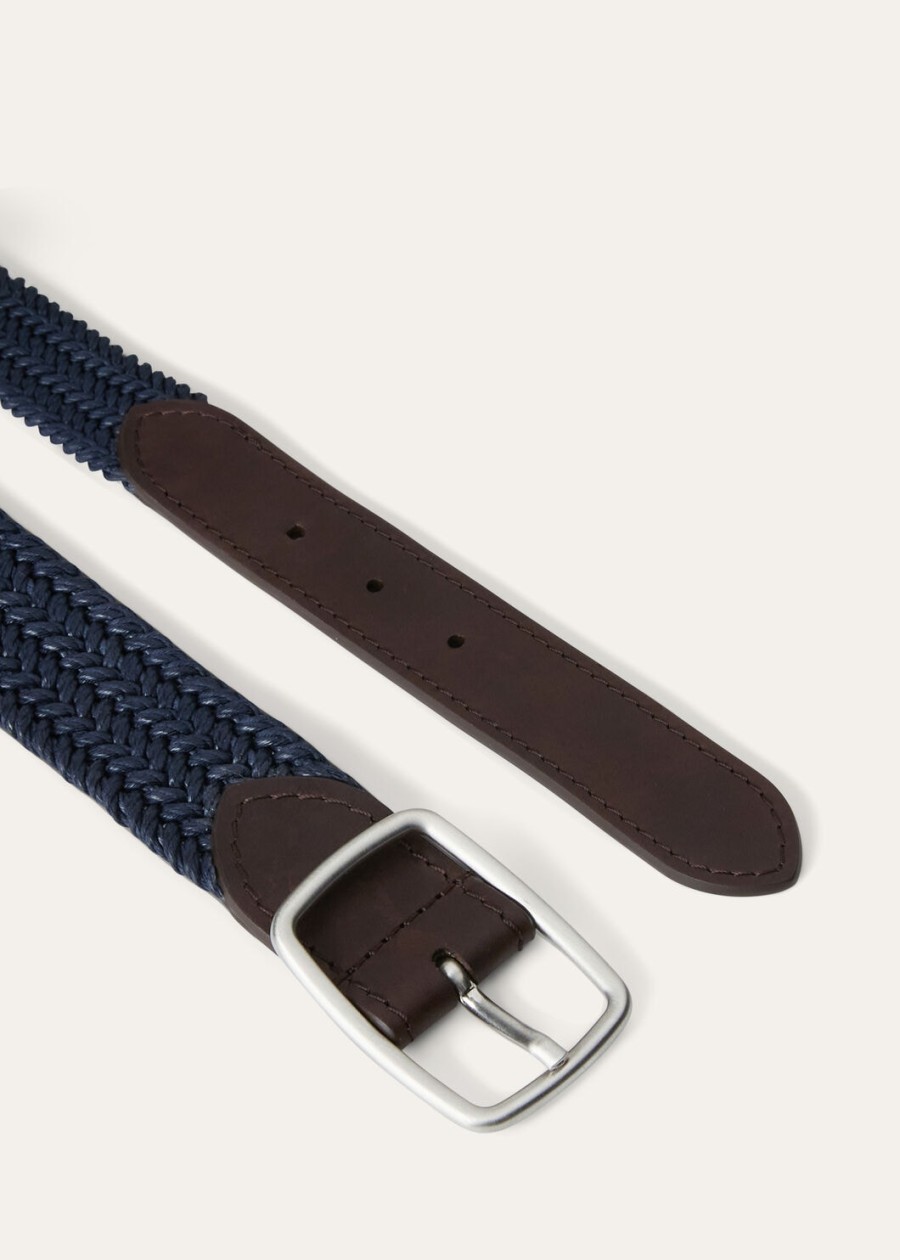 kumihimo riem katoen marineblauw