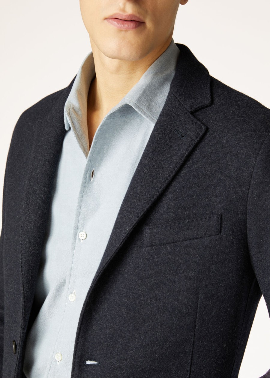 novalis jersey jacket sweater marineblauwgrijs melange