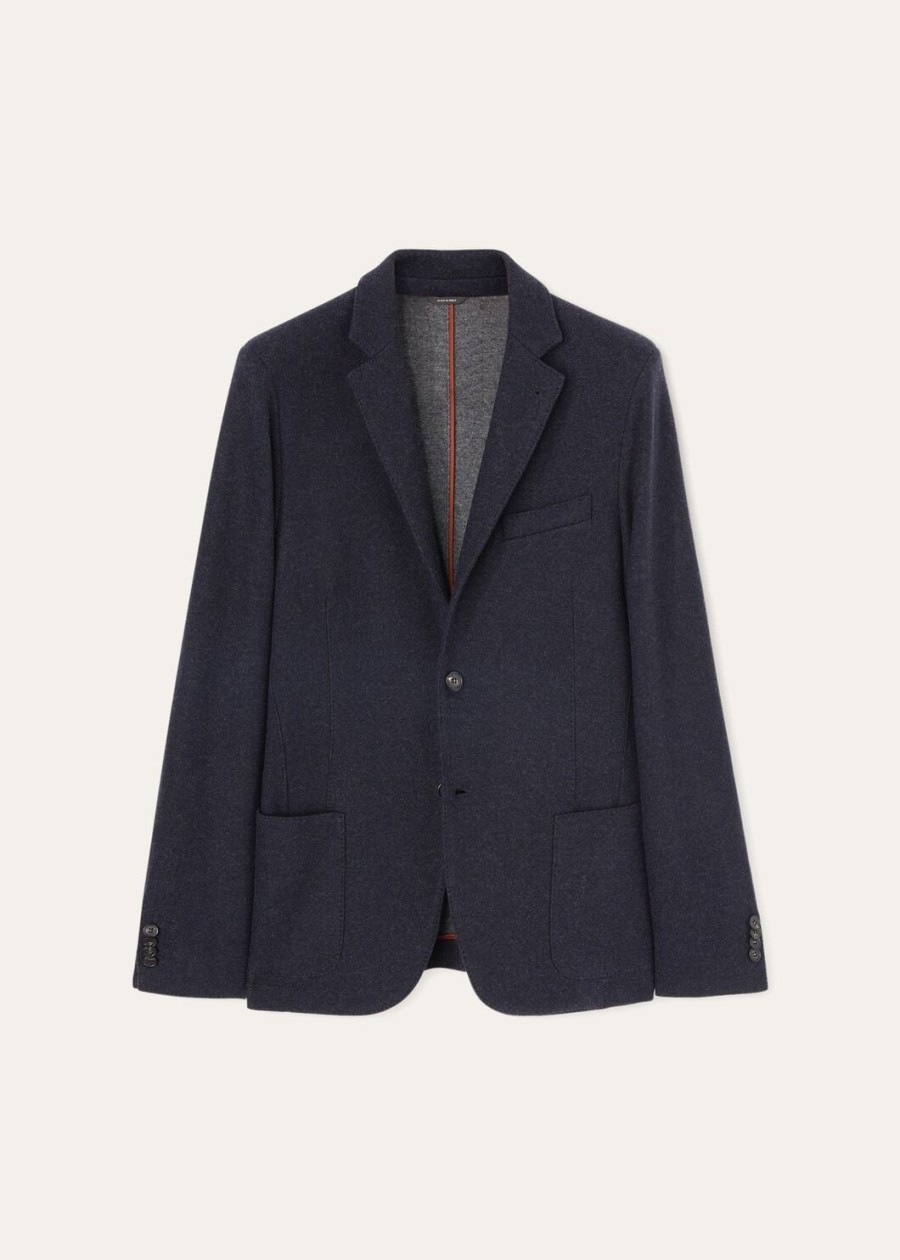 novalis jersey jacket sweater marineblauwgrijs melange