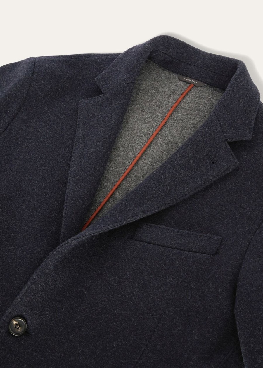novalis jersey jacket sweater marineblauwgrijs melange