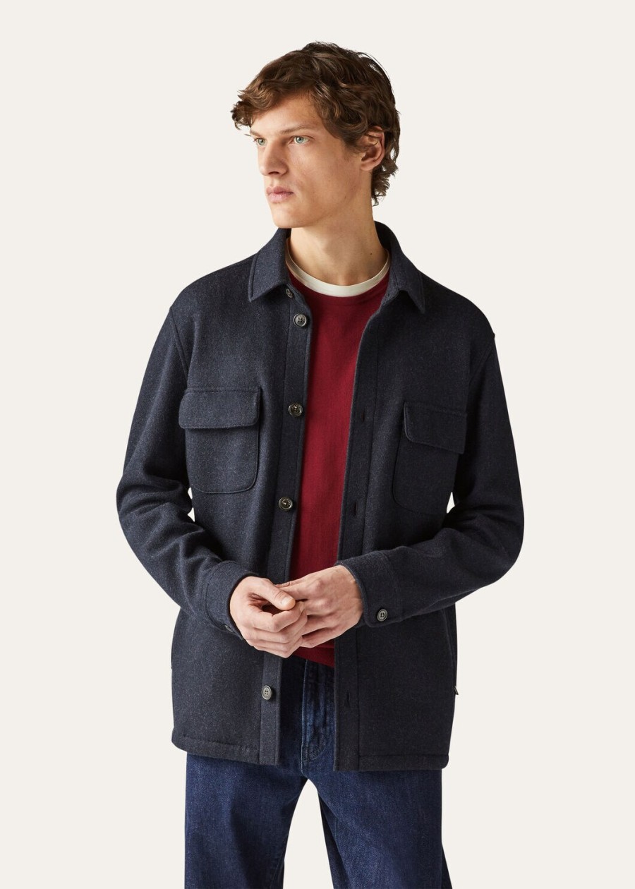 novalis lp jersey shirt sweater marineblauwgrijs melange
