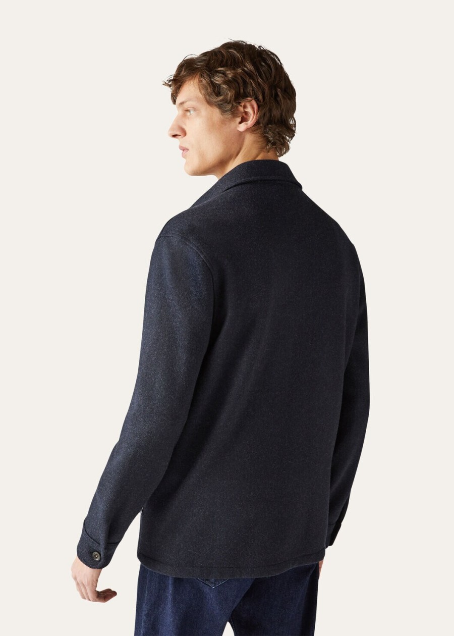 novalis lp jersey shirt sweater marineblauwgrijs melange