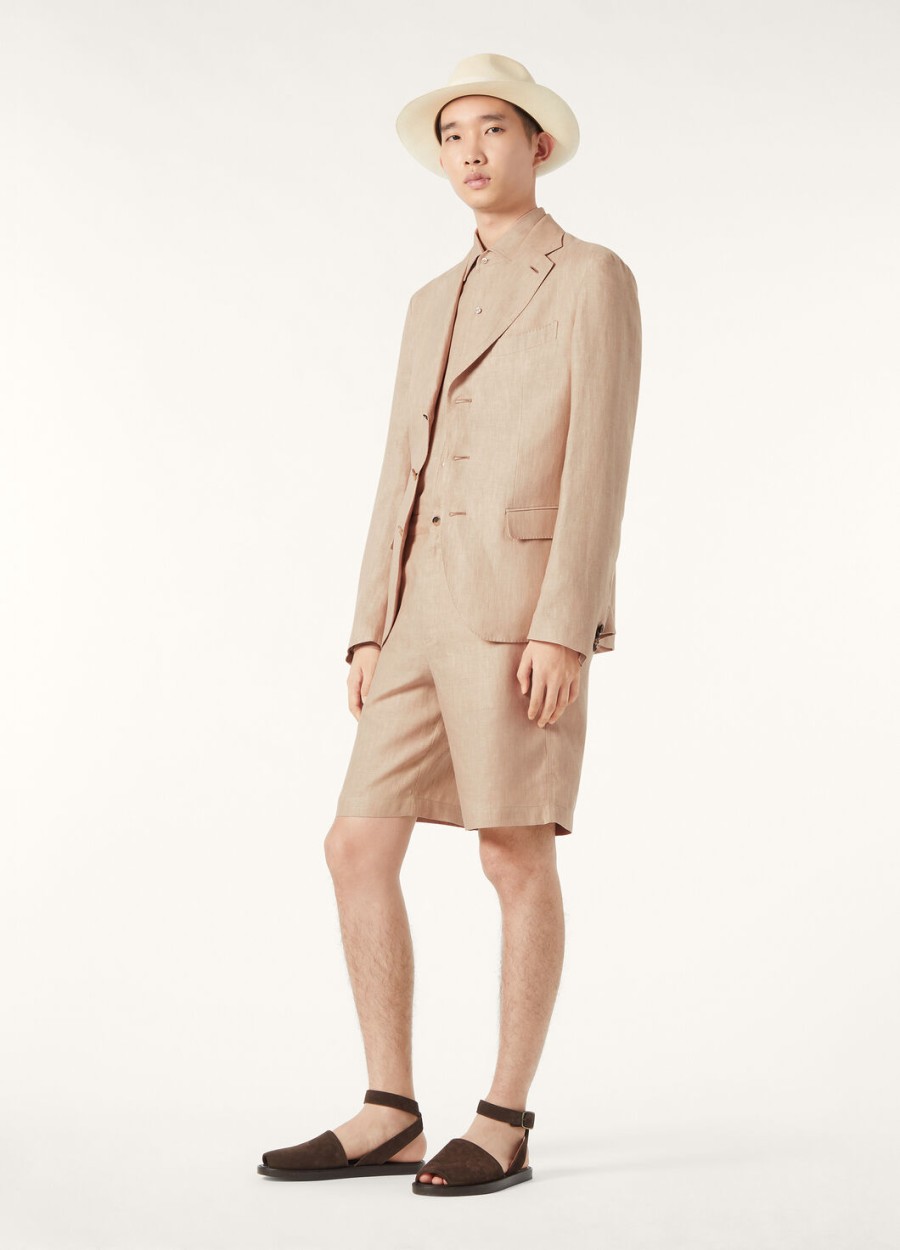 torino-jas in beige met nerfstructuur