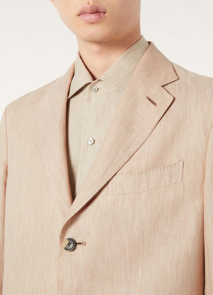 torino-jas in beige met nerfstructuur