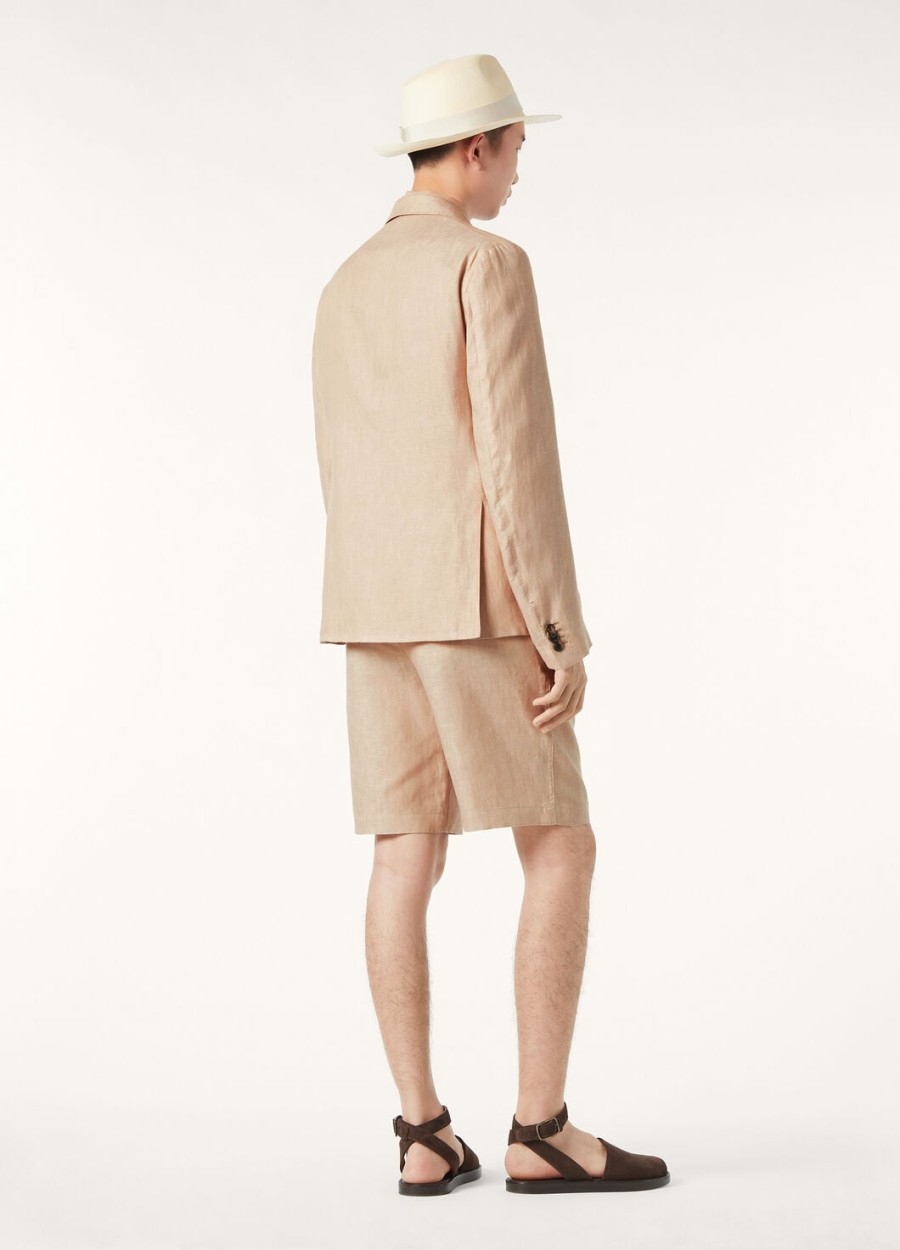 torino-jas in beige met nerfstructuur