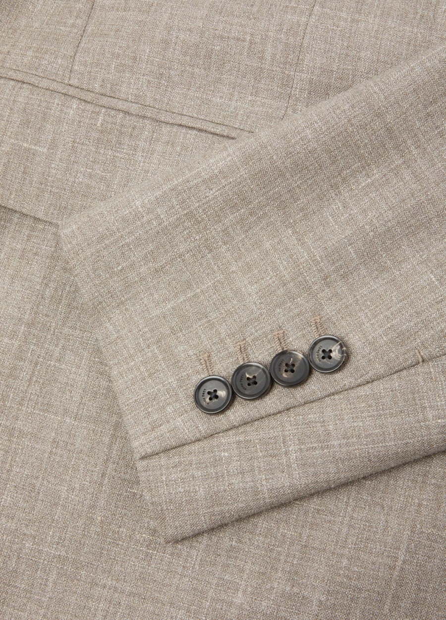 everton linen silk pecora nera berry brown jacket