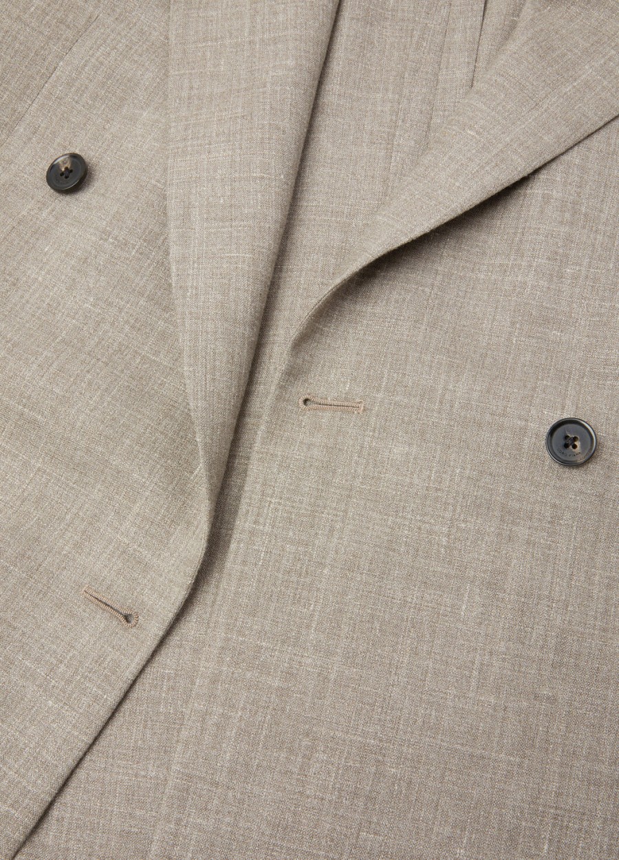 everton linen silk pecora nera berry brown jacket