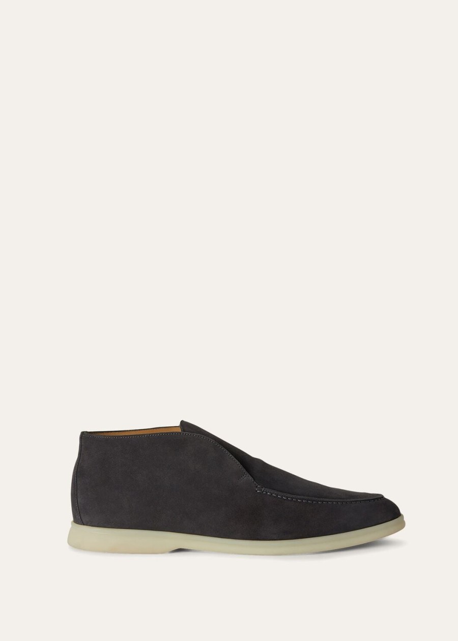 open walk suede ink enkelboots