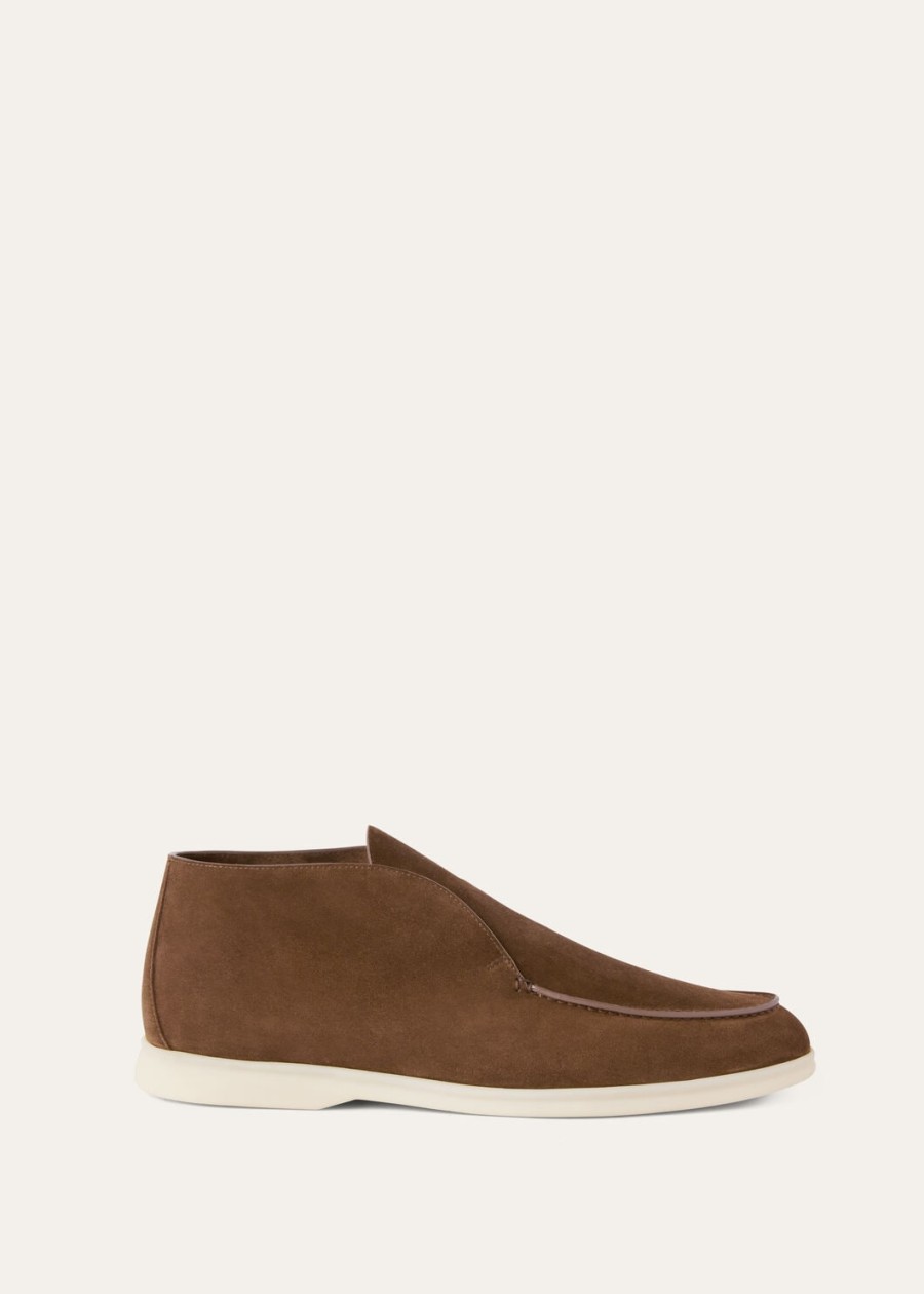 open walk boot suede fir cone