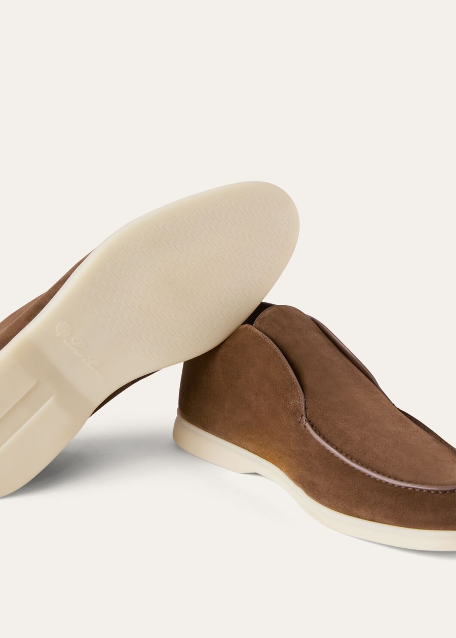 open walk boot suede fir cone