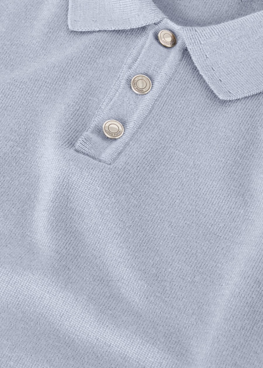 wonderland polo jumper voor kinderen wish wol dauwdruppel blauw