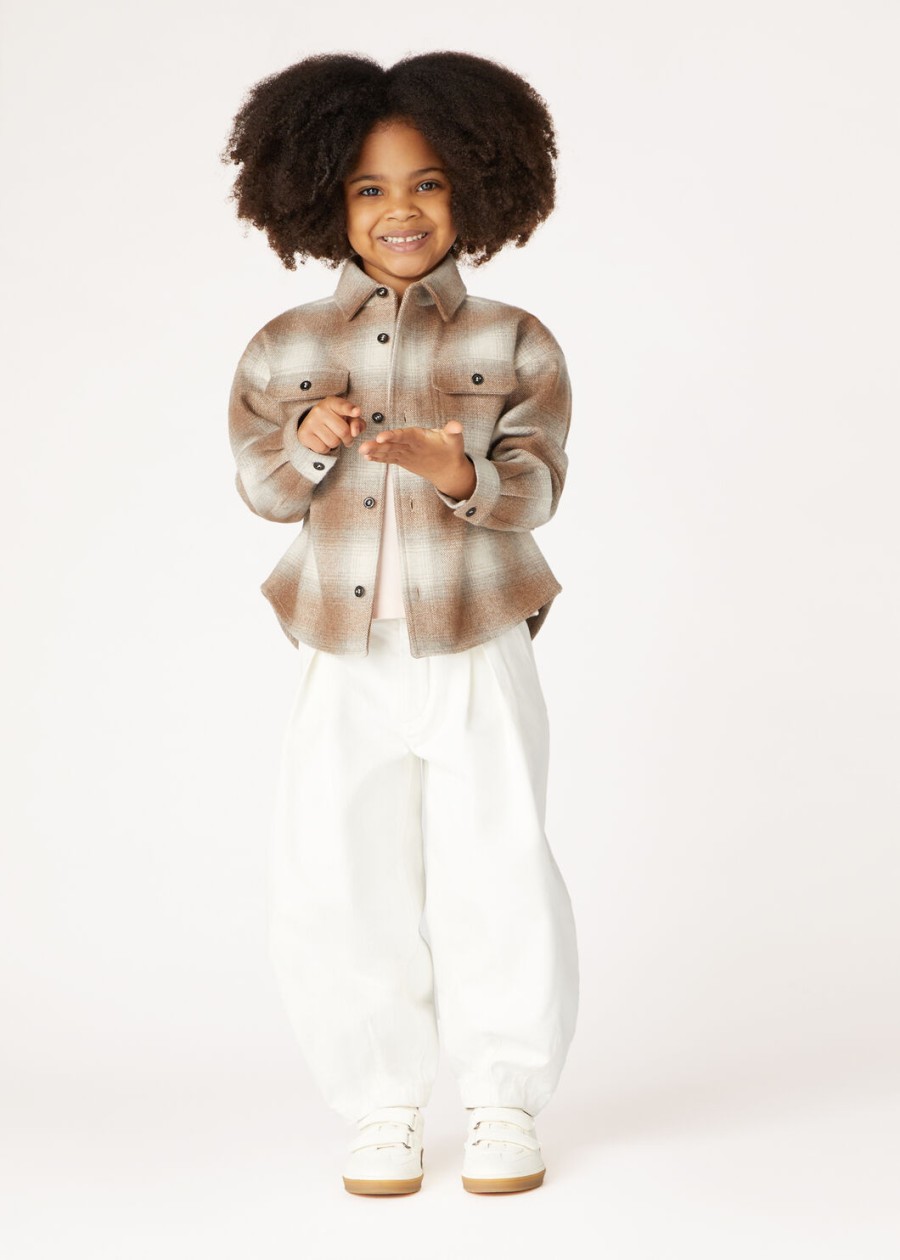 jenna kindershirt van kasjmier zuivere scheerwol licht camelantiek papier