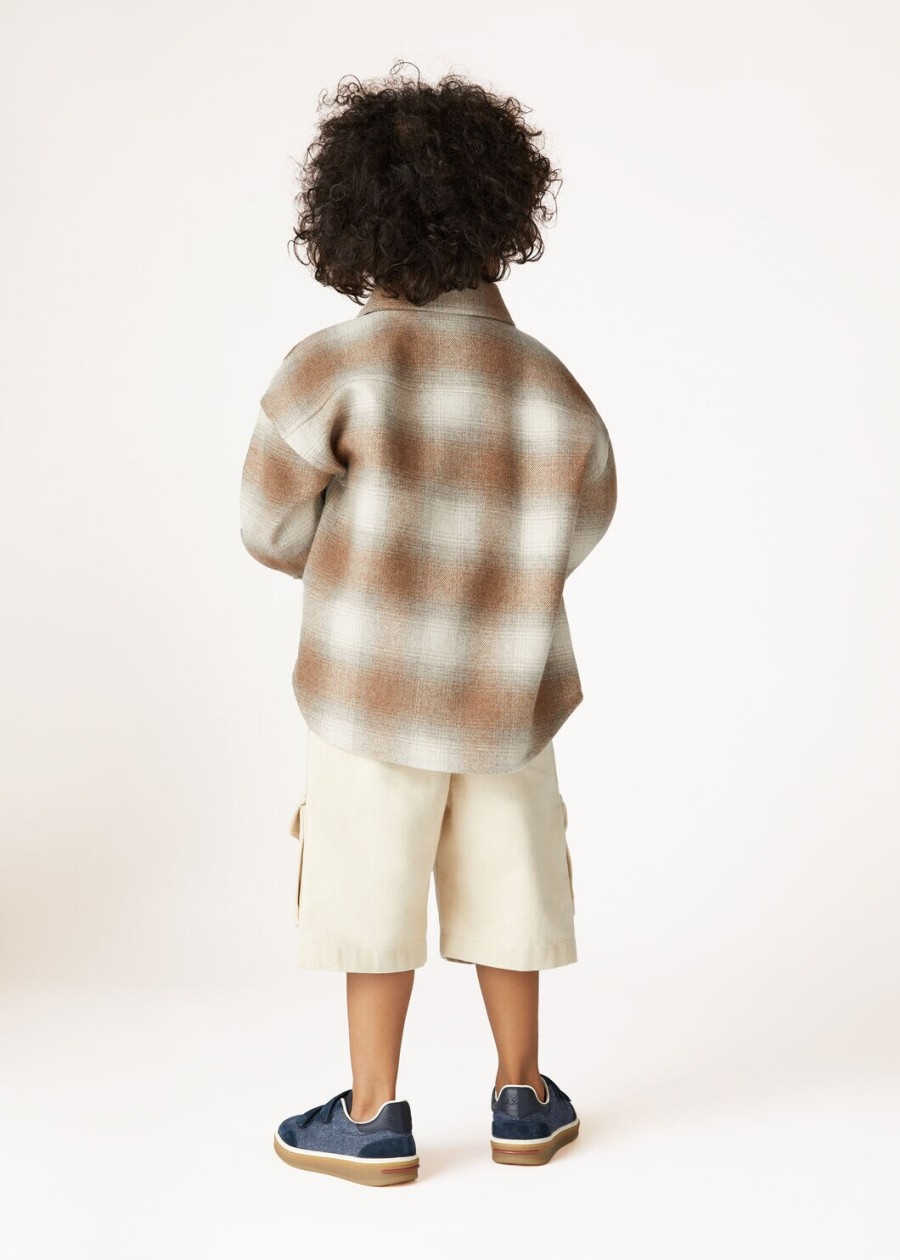 jenna kindershirt van kasjmier zuivere scheerwol licht camelantiek papier