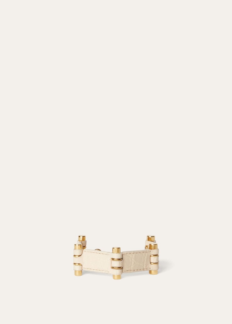lotuswortel alligator lederen bale armband