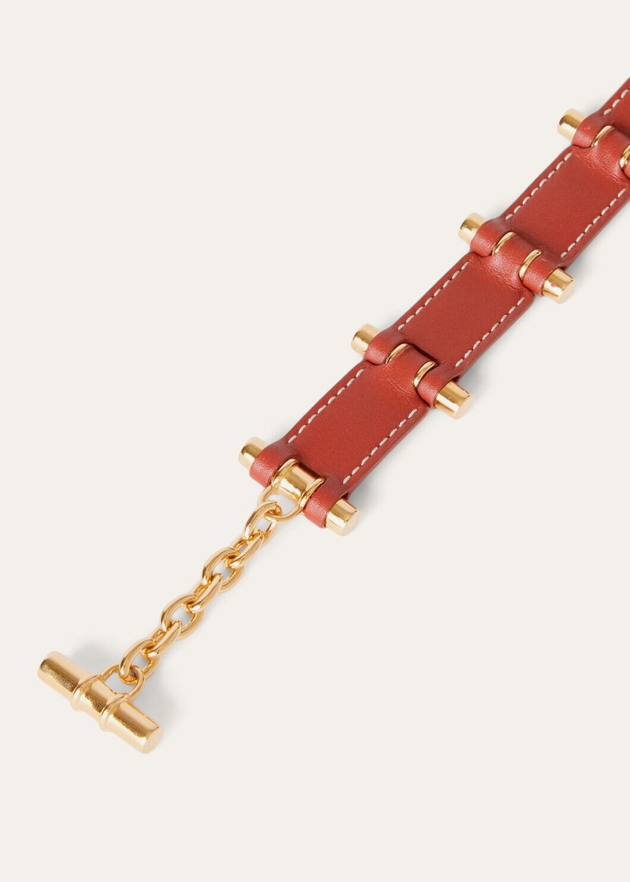 bale kalfslederen armband diep kummel