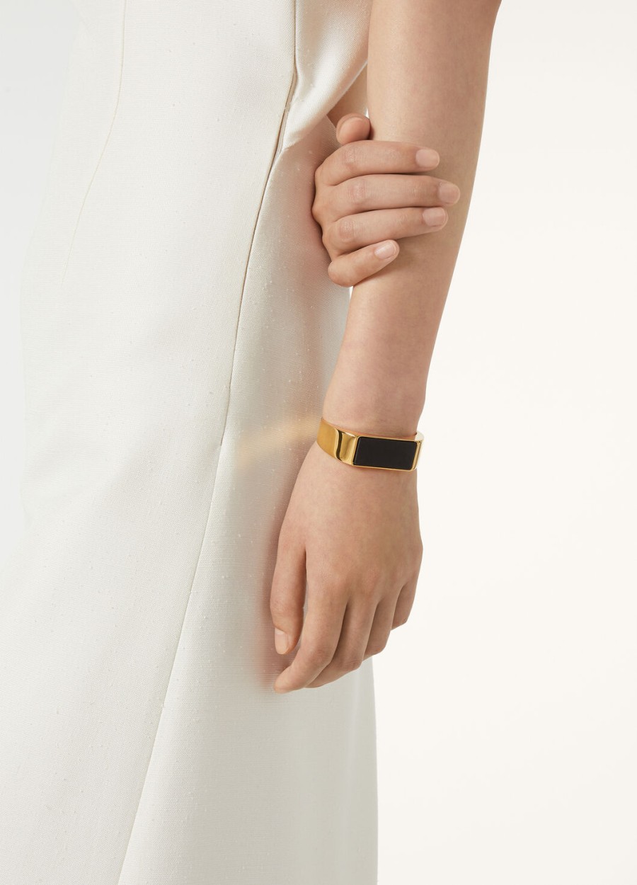 zwarte messing bonbonarmbandgouden zon sieraden