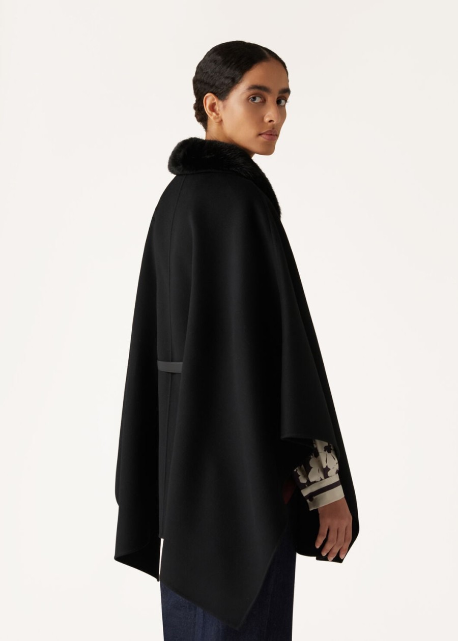 denice zwarte kasjmier cape