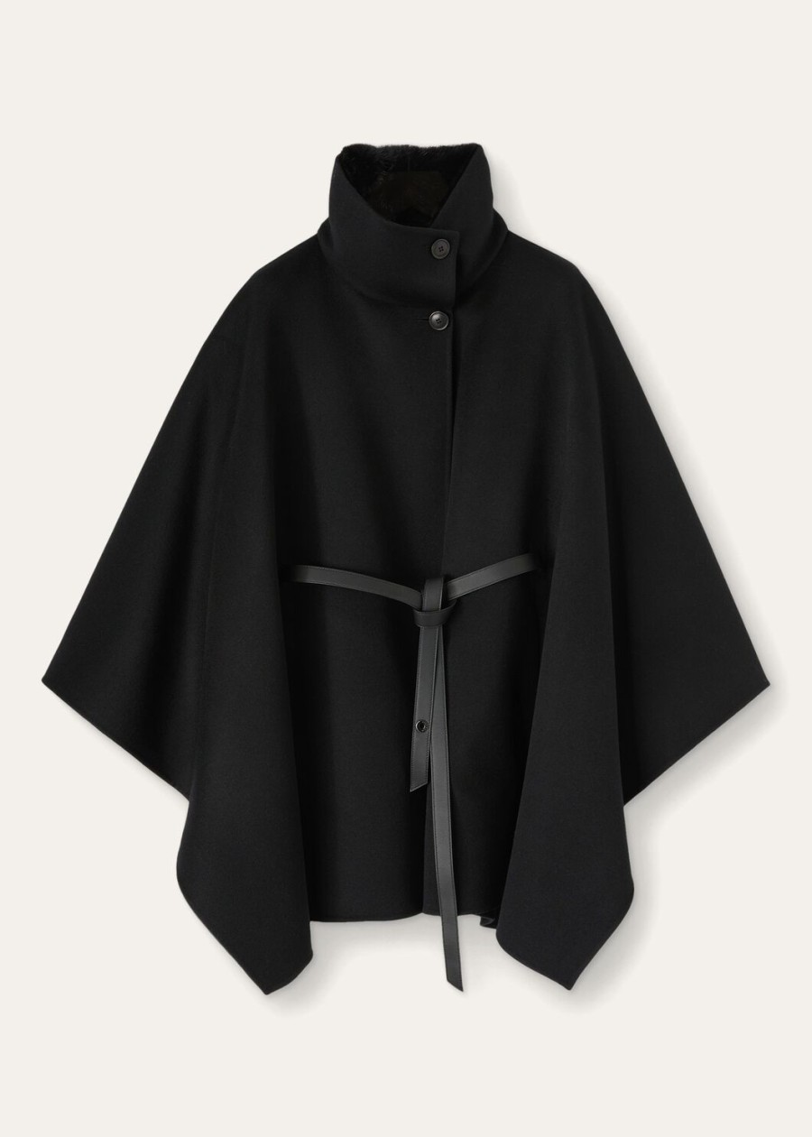denice zwarte kasjmier cape