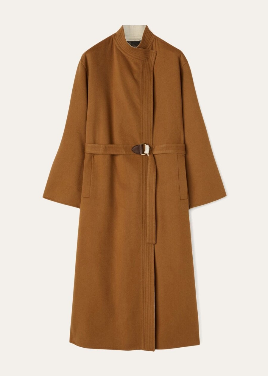 gerry coat vicuña baby cashmere natural dark vicuñanougat