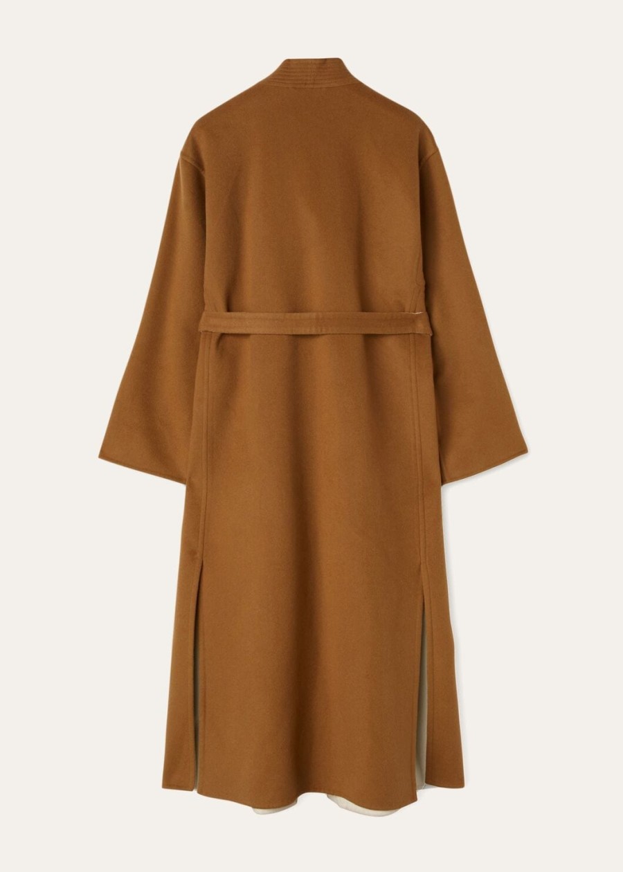 gerry coat vicuña baby cashmere natural dark vicuñanougat