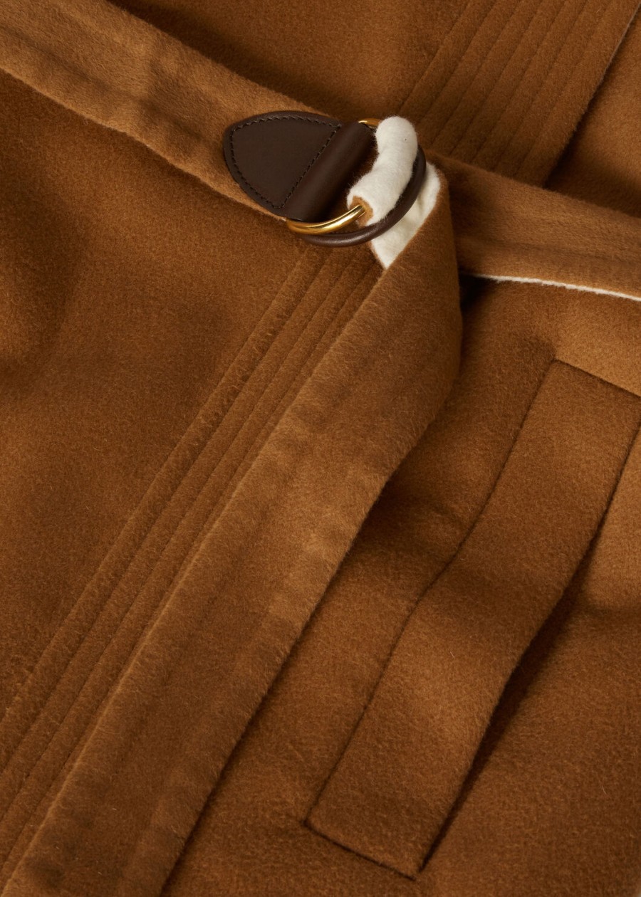 gerry coat vicuña baby cashmere natural dark vicuñanougat