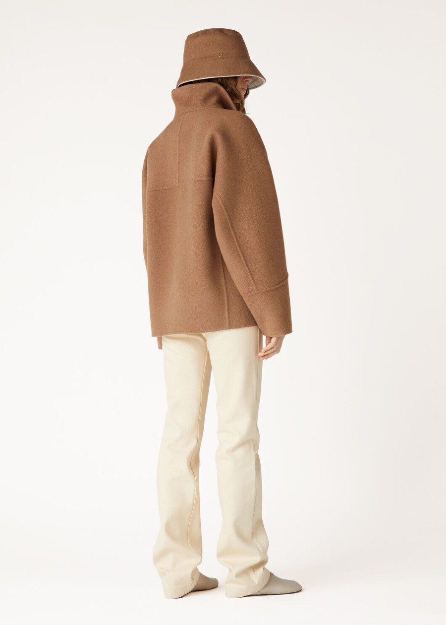 camden peacoat kasjmier karamelbruinriem