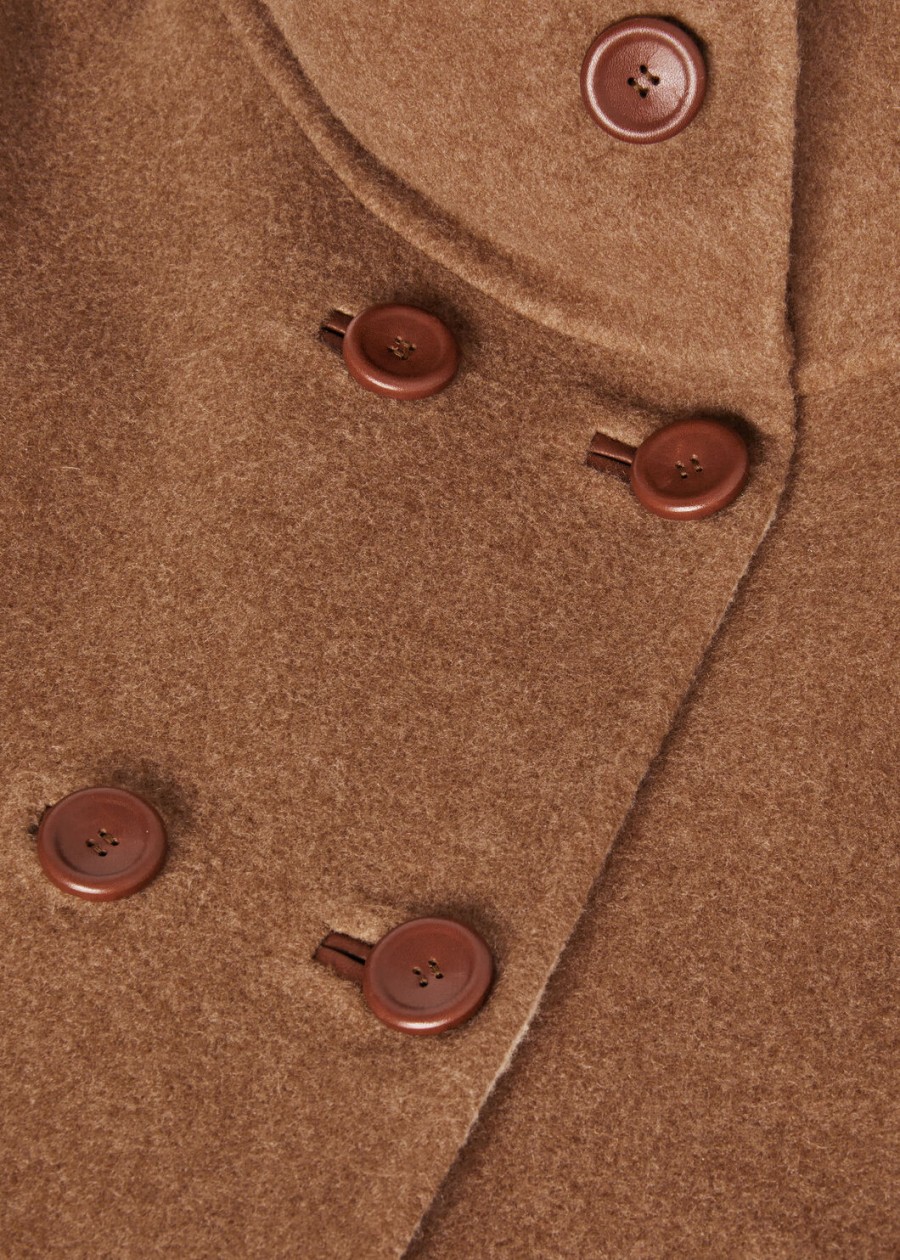 camden peacoat kasjmier karamelbruinriem