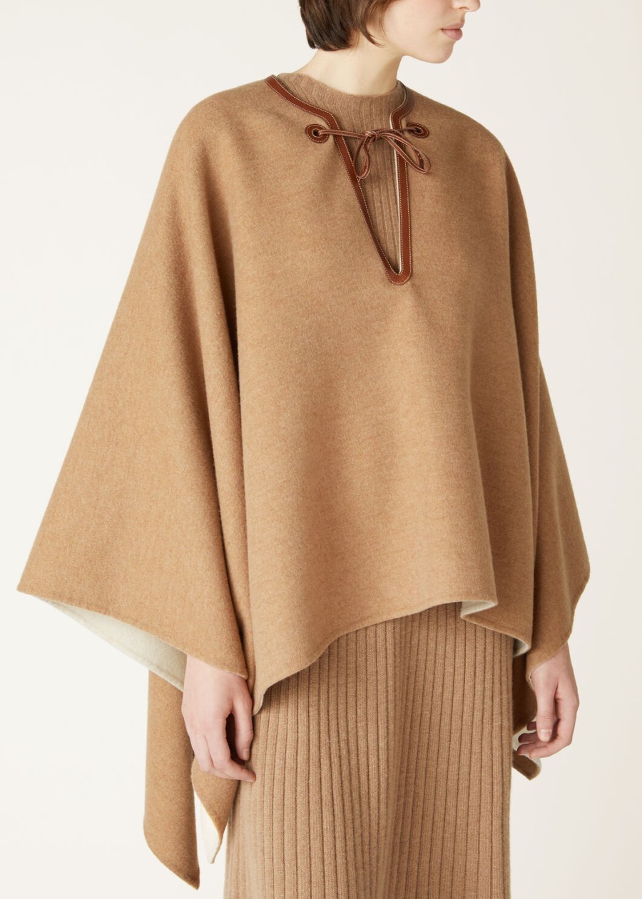 jessi cape cashmere nutmeg see melangealabaster cream melange