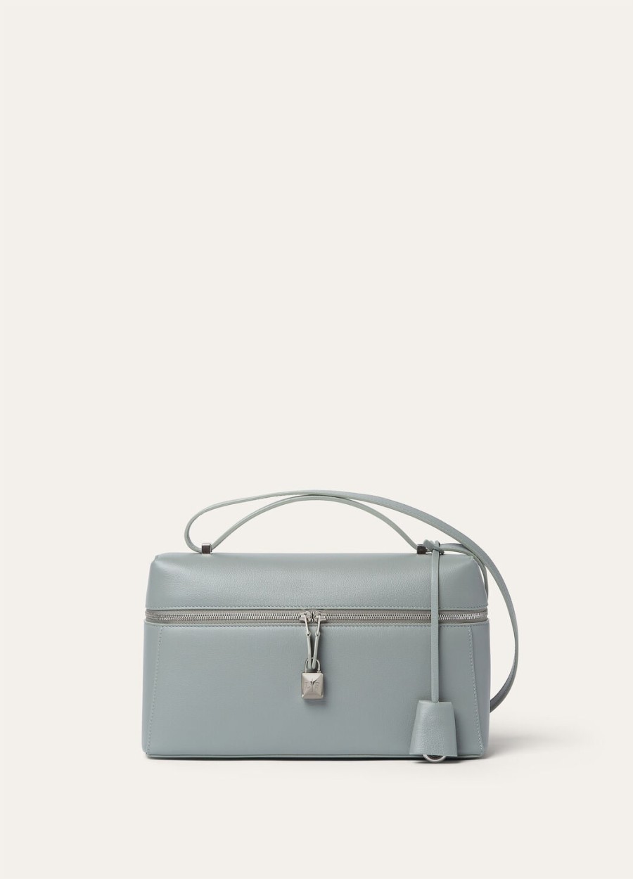 extra tas l27 eucalyptus kalfsleerantiek zilver