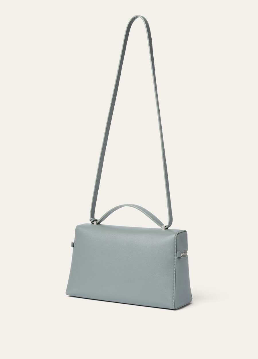 extra tas l27 eucalyptus kalfsleerantiek zilver