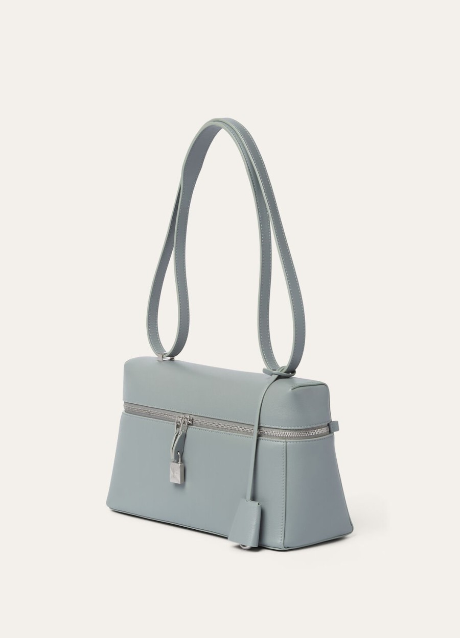extra tas l27 eucalyptus kalfsleerantiek zilver