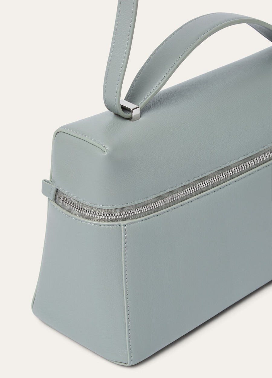extra tas l27 eucalyptus kalfsleerantiek zilver