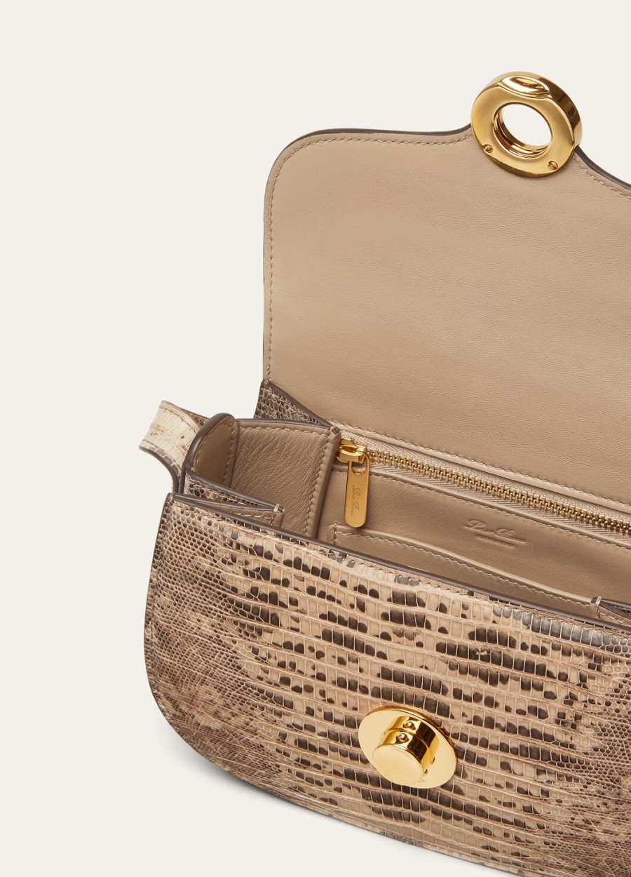 mini giera tejus leren tas in licht trenchcoat-zonnegoudkleur