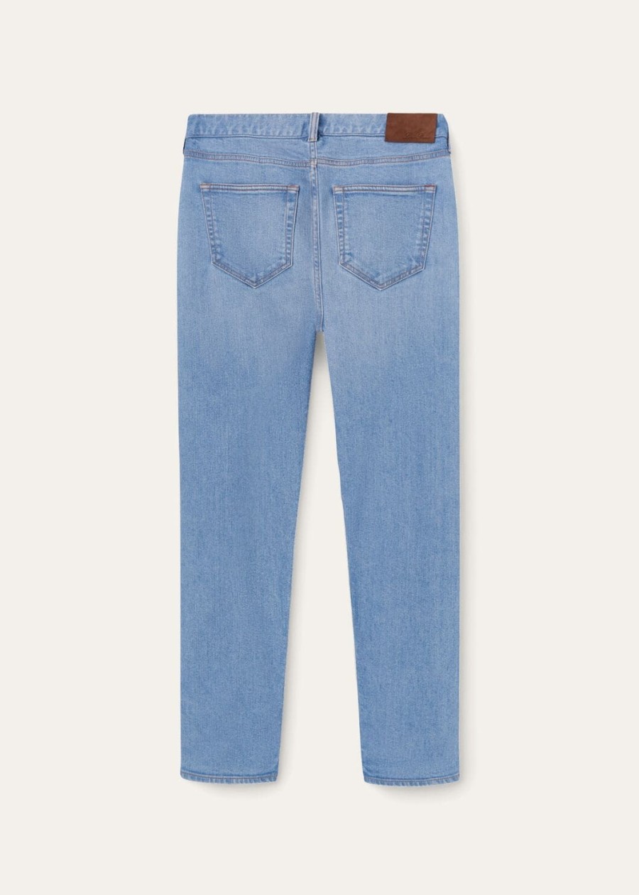 doccio katoenen broek licht japans blauw