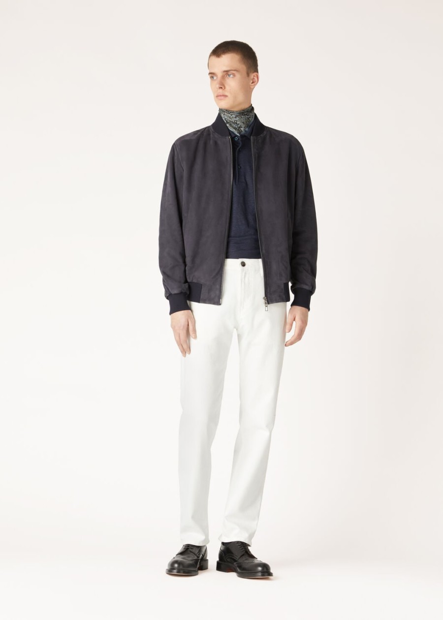 quarona five pocket trousers optical white cotton